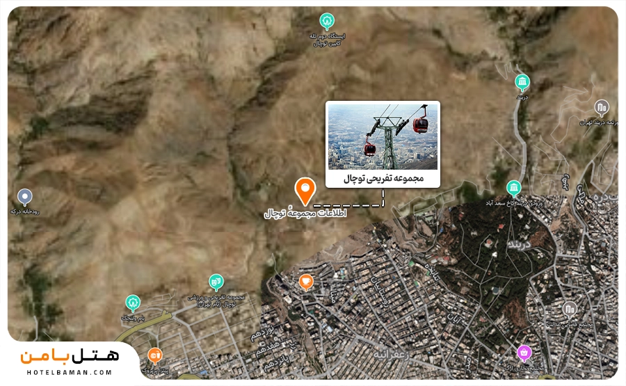 تصویر موقعیت مکانی توچال تهران
