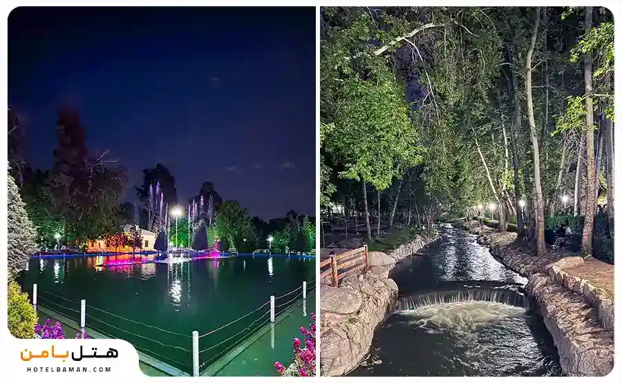 باغ وکیل اباد در شب